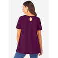 thumbnail image 2 of Roaman's Women's Plus Size Ultimate Cotton Crewneck Short Sleeve Swing Tee, 2 of 6