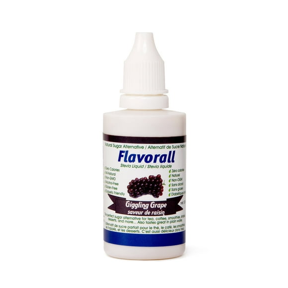 Greeniche Natural | Flavorall Giggling Grape | 50 ML | Organic and Pure Stevia Sweetener Drops | Perfect Sugar Alternative | No Bitter Aftertaste