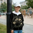 thumbnail image 2 of Xoenoiee 3D Pug Dog Print Fleece Zip Hoodies Sweatshirt for Teen Boys Long Sleeve Activewear Kids Pullover Hoody Sweatshirts with Pockets for Fall/Spring Clothing Vacation Sports, XL, 2 of 7