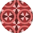 thumbnail image 1 of Ahgly Tapis Rond Lavable en Machine Intérieur Transitionnel Rouge, 7 Pieds Rond, 1 of 7