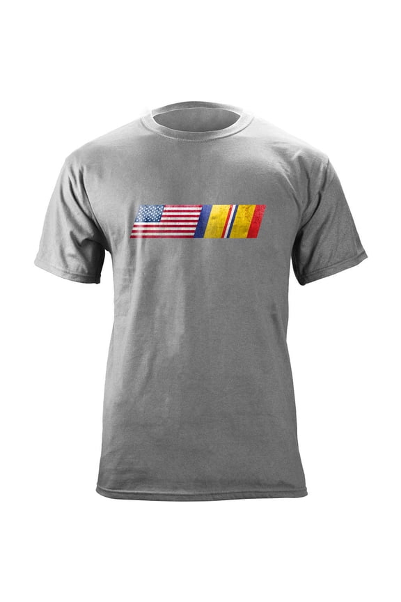 Vintage American Flag Combat Action Blend Veteran T-Shirt