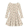 thumbnail image 5 of DISNIMO Christmas Tree Dress Girls Reindeer Christmas Dress Girl Long Sleeve Midi Dress Children Dress Girls Size 11-12 Girls Clothes Dresses Cute for Kids Long Sleeve Skater Dress Girls Crew Neck, 5 of 6