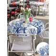 thumbnail image 6 of Outdoor Tablecloth with Umbrella Hole Zipper Modern Tree Branches Round Tablecloth 60" Waterproof Outside Table Cloth Contemporary Sky Blue Botanical Patio Table Cover Tablecloths for Picnic Party, 6 of 8