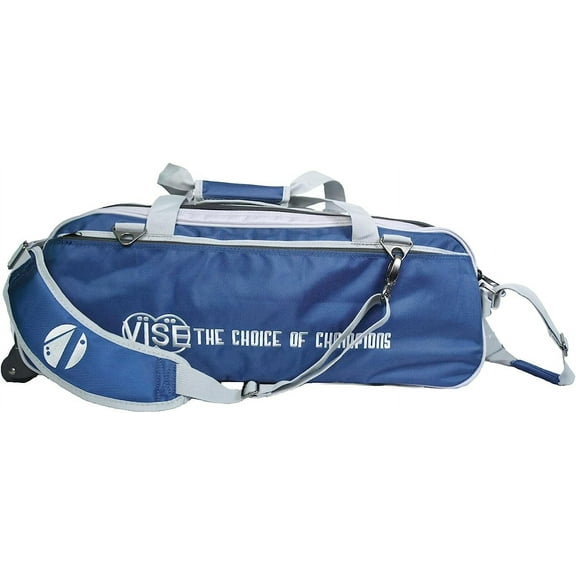 Vise Clear Top 3 Ball Tote Roller Bowling Bag- Navy Silver