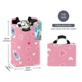 thumbnail image 2 of Yayeee Freestanding Laundry Hamper with Handle Collapsible Large Storage Basket for Clothes, Love Connection, 2 of 7