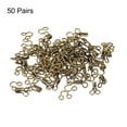 thumbnail image 3 of 50pcs Sewing Hook and Eye Closure for Clothing Bra Jacket Hooks Replacement Sewing Craft, Bronze, 3 of 6