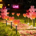 thumbnail image 5 of Valentine's Day Solar Lights Outdoor Decoration Heart Shape LED Garden Yard Patio String Lights for Holiday Party Wedding, 5 of 8