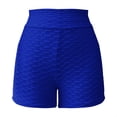 thumbnail image 6 of Audhol Yoga Shorts for Women Women Athletic Active Yoga Short Shorts Booty Shorts Mini Hot Pants Sport Leggings Activewear Workout Sweat Running Shorts with Pockets Women Workout Shorts Blue L, 6 of 6