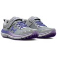 thumbnail image 4 of Under Armour Girls Pre School Assert 10 Alternate Closure Running Shoe, (101) Mod Gray/Nebula Purple/Baja Blue, 11 Little Kid, 4 of 4