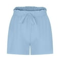 thumbnail image 6 of fatyb Womens Casual Shorts High Waisted Summer Shorts Loose Drawstring Lightweight Beach Shorts, 6 of 6