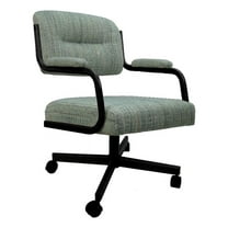 Swivel Metal Caster Dining Chair M-110 - Watusi Aquatint - Black