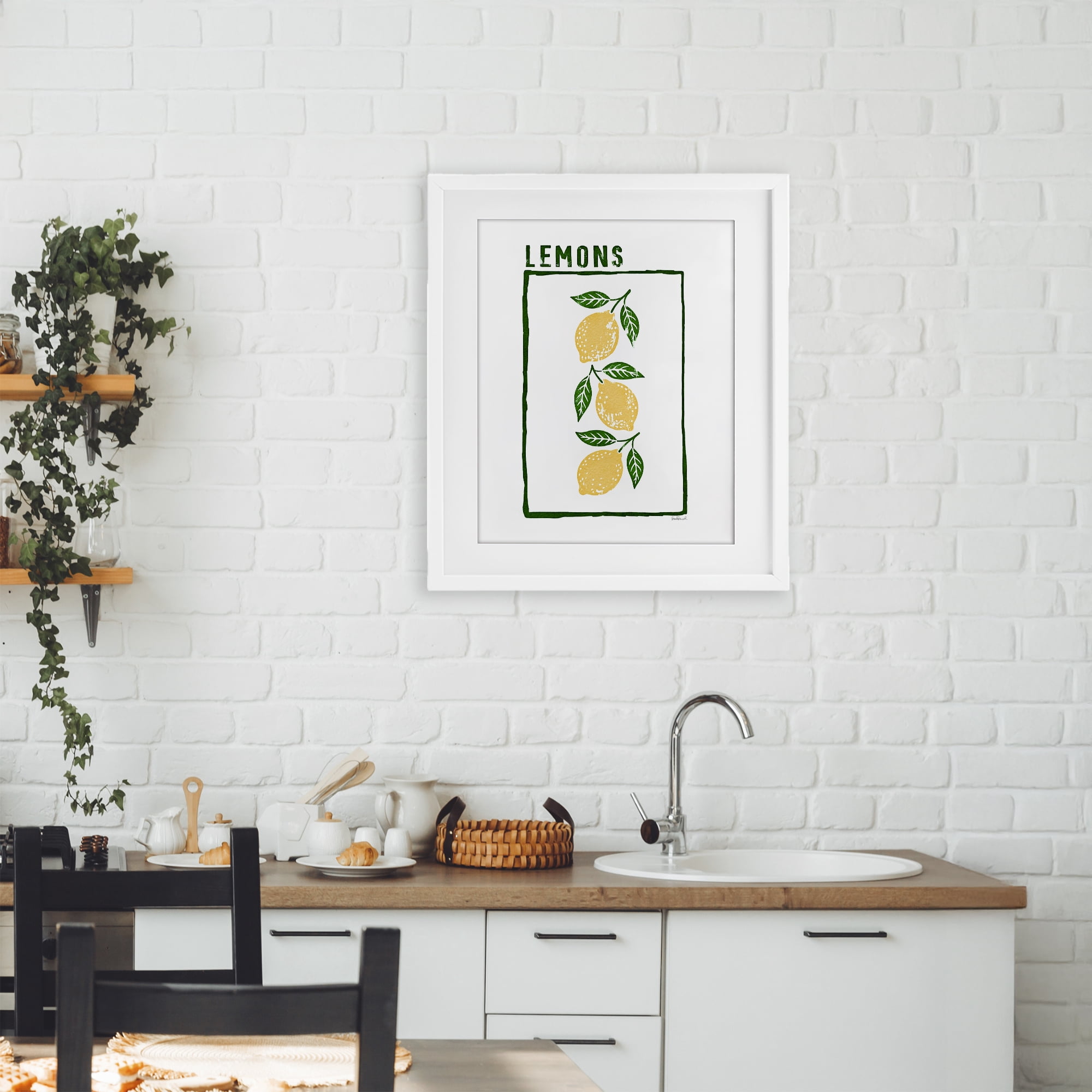 Stupell Industries Tasty Summer Lemons White Framed Print Under Glass, design by Amanda Greenwood