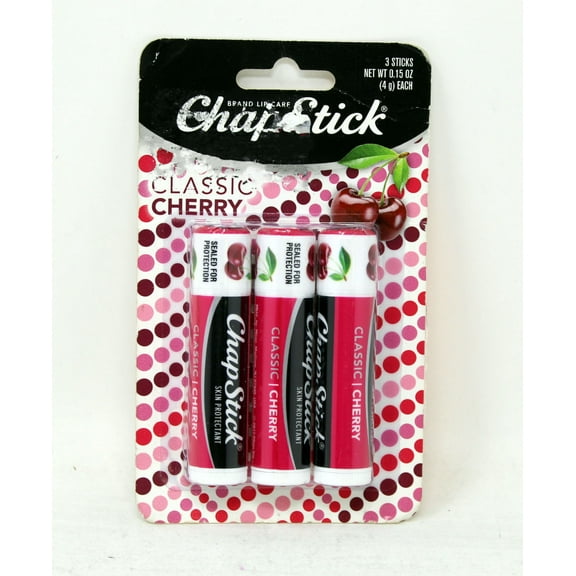 Chapstick Classic Cherry Lip Protectant 3 Pack