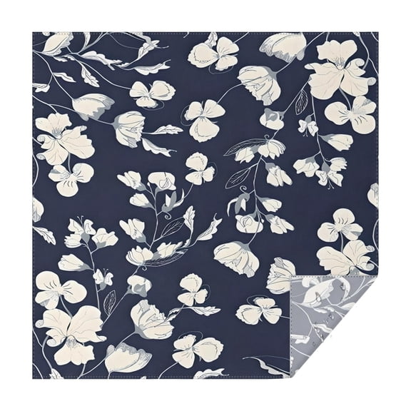 Pioneer Flower Floral Print Pattern Square Tablecloth,Waterproof Square Table Cover,Wipeable Spillproof Washable Table Cover for Home Kitchen Party Decor 42"X42"(107x107cm)