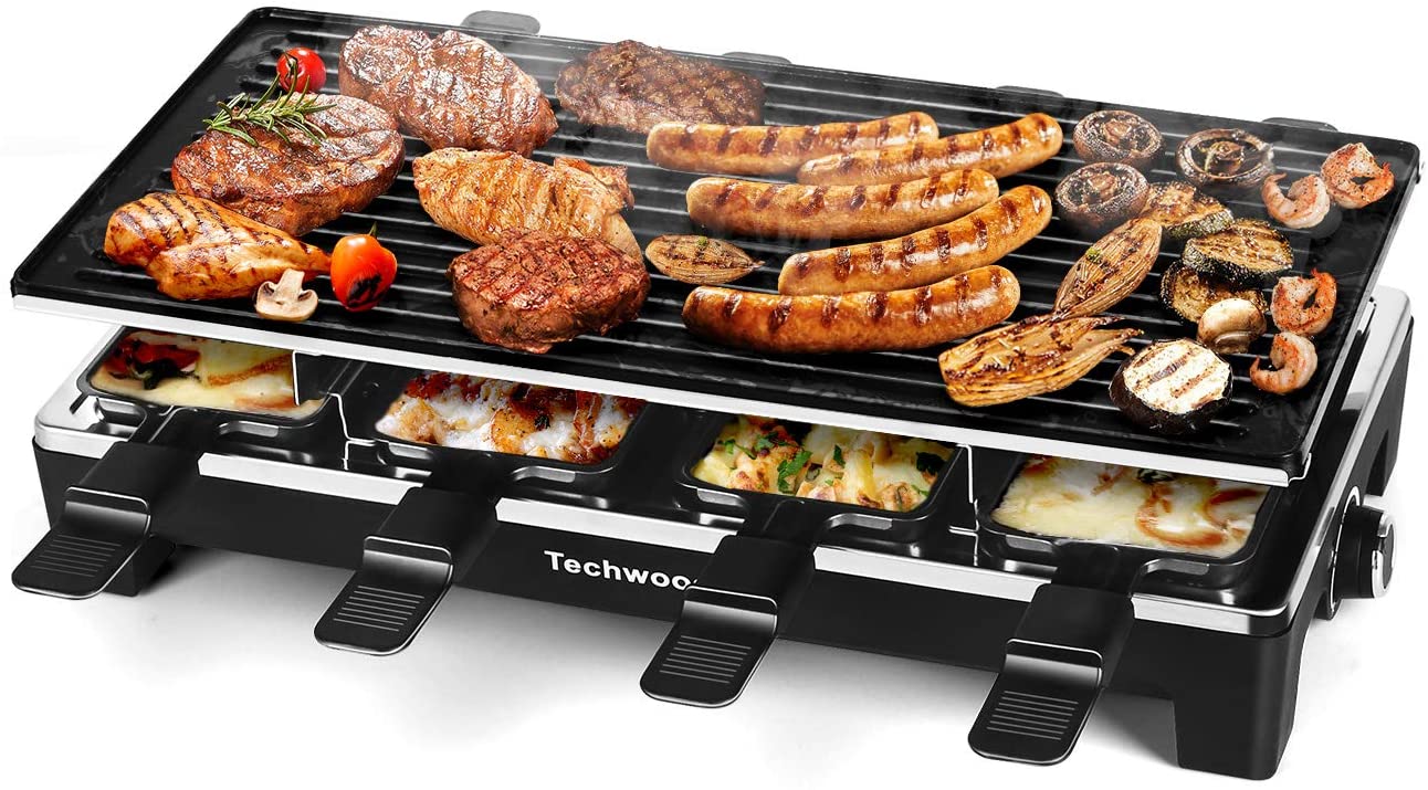 Techwood Raclette Table Grill, 2-in-1
