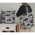 thumbnail image 5 of Soimoi Gray Viscose Chiffon Fabric Mountains & Text Print Sewing Fabric Yard 42 Inch Wide, 5 of 5