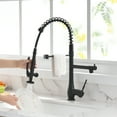 thumbnail image 6 of CoSoTower Commercial Kitchen Faucet Pull Down Sprayer Black And Nickel,Single Handle Kitchen Sink Faucet, 6 of 6