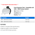 thumbnail image 2 of Front Expansion Tank - Compatible with 2006 - 2009 Pontiac Solstice 2007 2008, 2 of 2