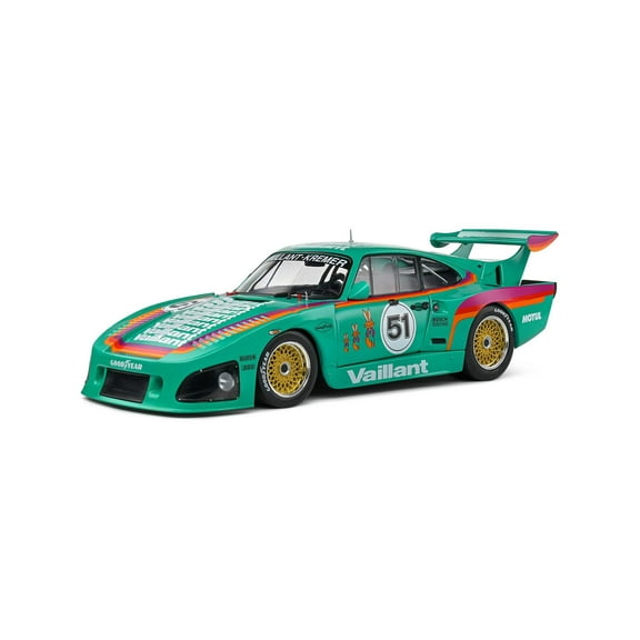 Porsche 935 K3 #51 "Kremer - Vaillant" Green with Stripes and Graphics "Competition" Series 1/18 Diecast Model Car by Solido