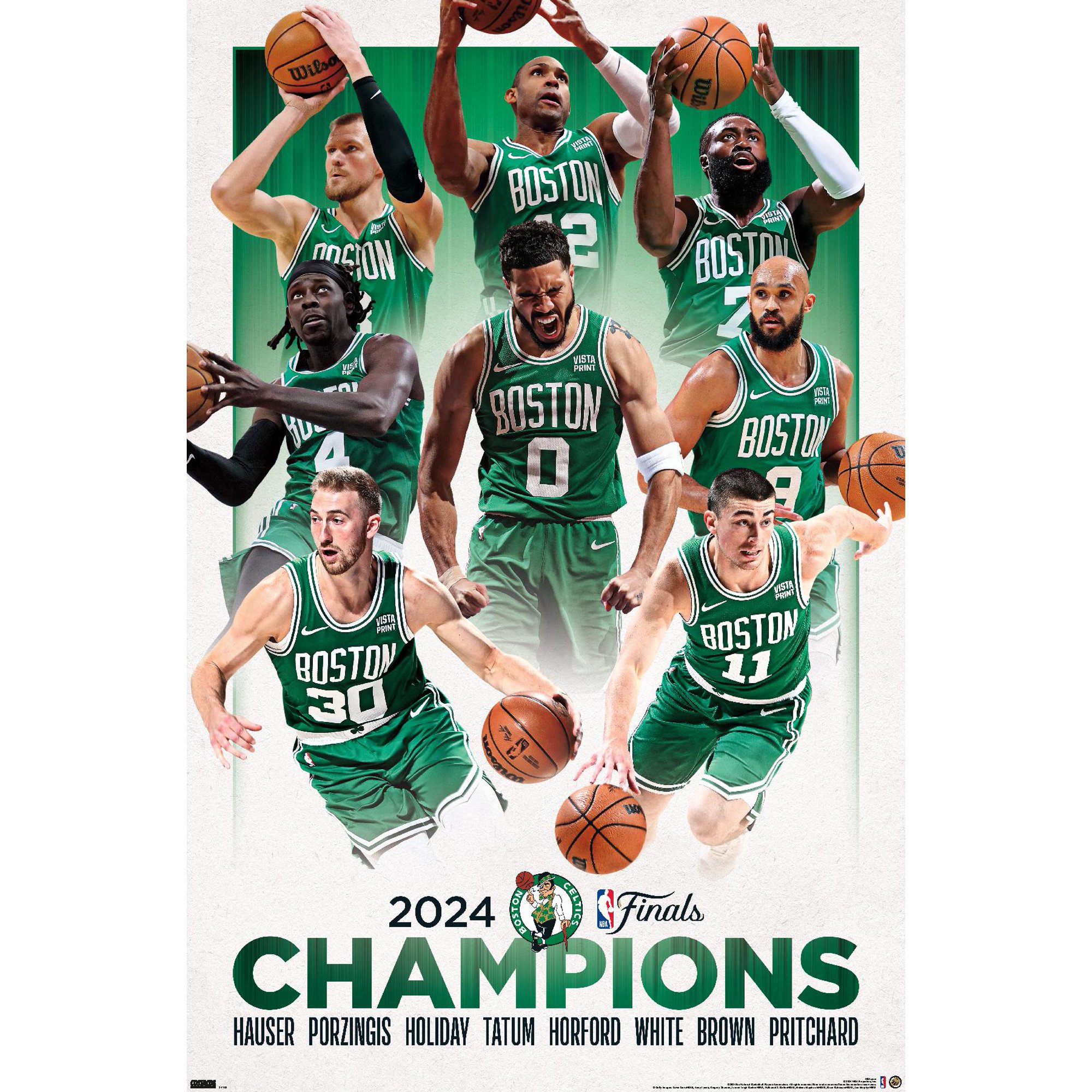 NBA Boston Celtics - 2024 NBA Finals Champions Wall Poster, 14.725" x 22.375"