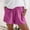 Hot Pink, variant on LEBONYARD Women's Shorts with Pockets for Convenience,Women's Fashionable Printed Imitation and Linen Cropped Pants Pink M