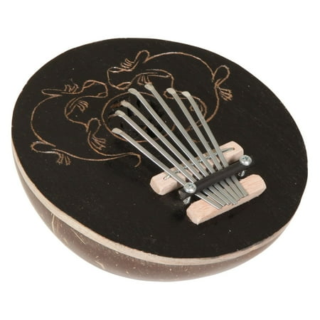 X8 Drums X8-CT-KLB-DK Coconut Kalimba Thumb Piano, Gecko Carving