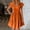 Orange, variant on ZZwxWA Women Summer Dresses Boho Floral Printed Ruffles Sleeve Swing Dress Loose Short Mini T-Shirt Dress