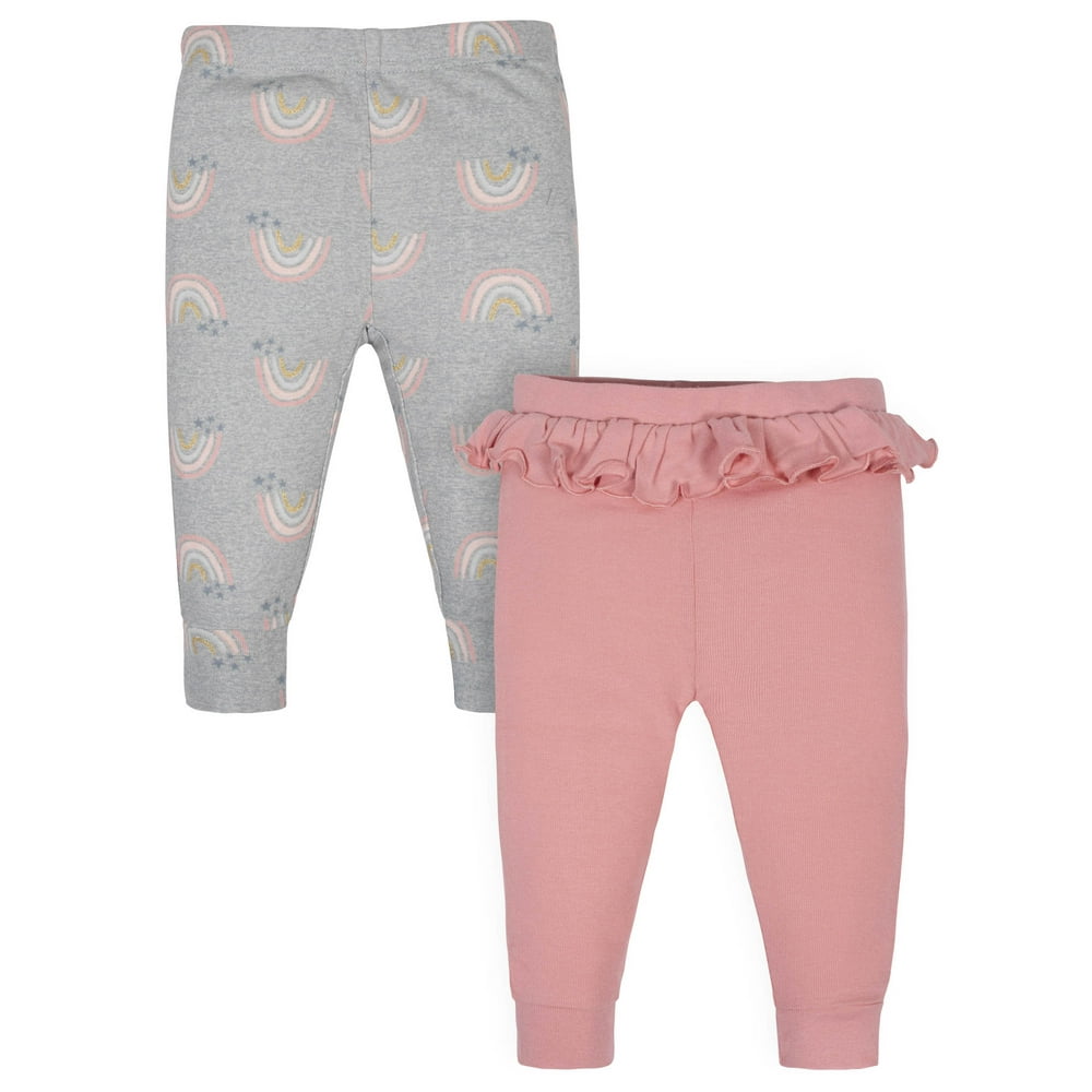 Gerber Gerber® Baby Girl Pants, 2Pack