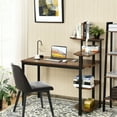 thumbnail image 3 of Costway Computer Desk Writing Study Table with Storage Shelves Home Office Rustic Brown, 3 of 10