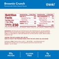 thumbnail image 3 of think! High Protein Bar, Brownie Crunch, 20g Protein, Gluten Free, 5 Count, 3 of 10