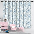 thumbnail image 6 of Nanqianyi Blackout Curtains 42x63 inch Blue Floral Thermal Insulated Drapes for Bedroom Living Room, Grommet Rod Pocket 2 Panels, 6 of 8
