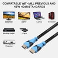 thumbnail image 4 of 4K HDMI Cable 30ft [5 Pack] - High Speed Hdmi Cables, Gold Connectors, 4K @ 60Hz, Ultra HD, 2K, 1080P, ARC & CL3 Rated | for Laptop, PC, Monitor, PS5/4, Xbox One, Fire TV, Roku TV, Hulu TV, Camera, 4 of 16