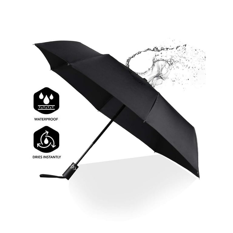 ZYLEDW Umbrellas,Large Umbrella with Hook Handle Windproof Umbrella with 3M  Reflective Strip Oversized Stick Umbrella Ffor Rain and Sun/Black :  : Clothing, Shoes & Accessories