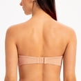 thumbnail image 2 of MELENECA Women's Stay Put Padded Cup with Lift Underwire Push Up Strapless Bras Cappuccino 34C, 2 of 4