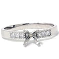 thumbnail image 3 of Pompeii 1/4ct Princess Cut Diamond Engagement Ring Semi Mount 14K White Gold (G/H,I1), 3 of 3