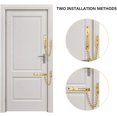 thumbnail image 5 of Paquete de 2 cerraduras de puerta de cadena de acero inoxidable, pestillo de puerta interior resistente, pestillo de puerta sin llave para mayor seguridad con resorte antirrobo, herrajes para puerta para seguridad en el hogar (dorado) Rojo Verde MX-0130108FYD, 5 of 5