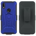 thumbnail image 3 of Case with Clip for Jitterbug Smart3 Phone, Nakedcellphone [Blue] Rugged Hybrid Cover [with Kickstand] and [Rotating] Belt Hip Holster for Jitterbug Smart 3 (2021) for Seniors (aka Lively Smart), 3 of 7