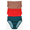 Emerald Plaid/Moroccan Brown/Brilliant Red, variant on Women's Ribbed Modal High Cut Brief Panties, 3-Pack, Sizes XS-3XL