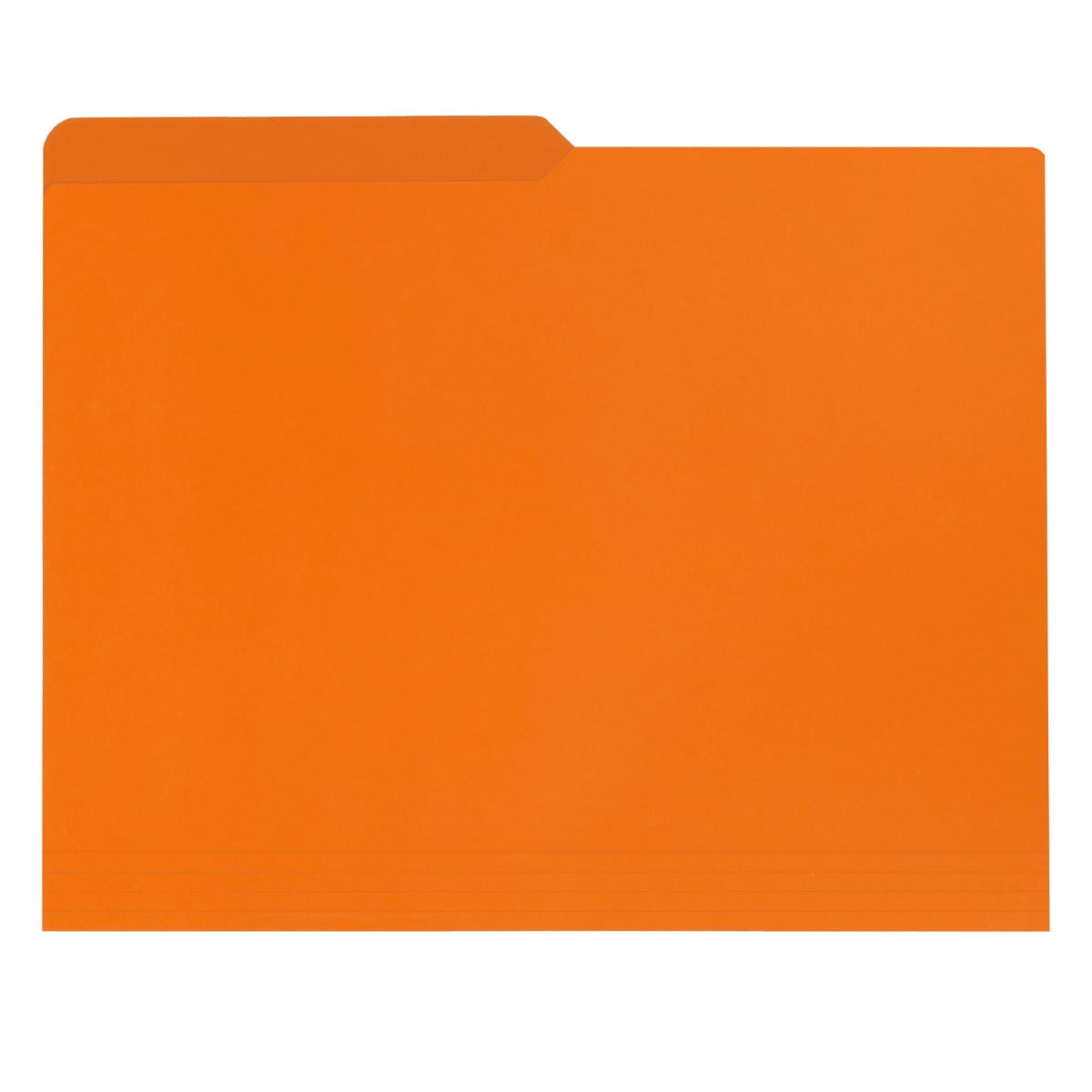 UOFFICE File Folder Letter Size 1/2 Cut Tab 100 Pack Deep Orange