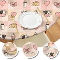 thumbnail image 4 of Beige Cow Checker Pattern Round Fitted Tablecloth with Elastic Edge,Dining Table Cover Waterproof,Outdoor Round Tablecloth for Camping,Dining,Indoor and Outdoor, 4 of 7