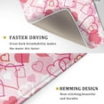 thumbnail image 3 of Valentines Day Dish Drying Mat for Kitchen Pink Hearts Absorbent Reversible Microfiber Kitchen Countertop Protector Dishes Pad Large 18x24 inch, 3 of 7
