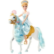 Mattel Disney Princess Toys, Cinderella Doll with Horse and Styling Accessories, Inspired by the Disney Movie, HPF95