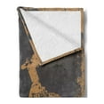 thumbnail image 2 of Grunge Soft Flannel Fleece Blanket, Retro Motorcycle with Murky Effects Vintage Sports Illustration Image, Cozy Plush for Indoor and Outdoor Use, 50" x 70", Charcoal Grey Pale Brown, by Ambesonne, 2 of 5