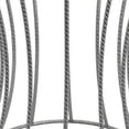 thumbnail image 5 of Ema 21 Inch Plant Stand - Round Top - Slatted Geometric Frame - Silver Finish, 5 of 5