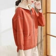 thumbnail image 4 of Women Patchwork Fashion Knit Jacket with Pocket, 4 of 9
