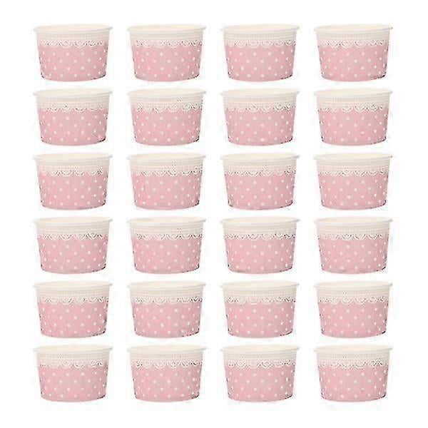 50pcs Dessert Packaging Bowls Disposable Yogurt Bowl Ice Cream Paper Cups