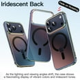 thumbnail image 3 of JETech Iridescent Case for iPhone 17 Pro 6.3-Inch Compatible with MagSafe, Cute Unique and Aesthetic Design, Colorful Fluorescent Translucent Back Shockproof Phone Cover (Iridescent Black), 3 of 5