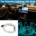 thumbnail image 3 of Unique Bargains 1m EL Wire Cable LED Glow String Light Car Interior Lighting Strip Flexible Neon Light for Car Decoration Wiring Driver(12v) Ice Blue, 3 of 7