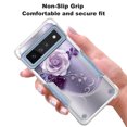 thumbnail image 3 of Nokia X100 5G Case, Rosebono Hybrid Dual Layer Graphic Design Pattern Heavy Duty Protection Case For Nokia X100 5G (Purple Flower), 3 of 4