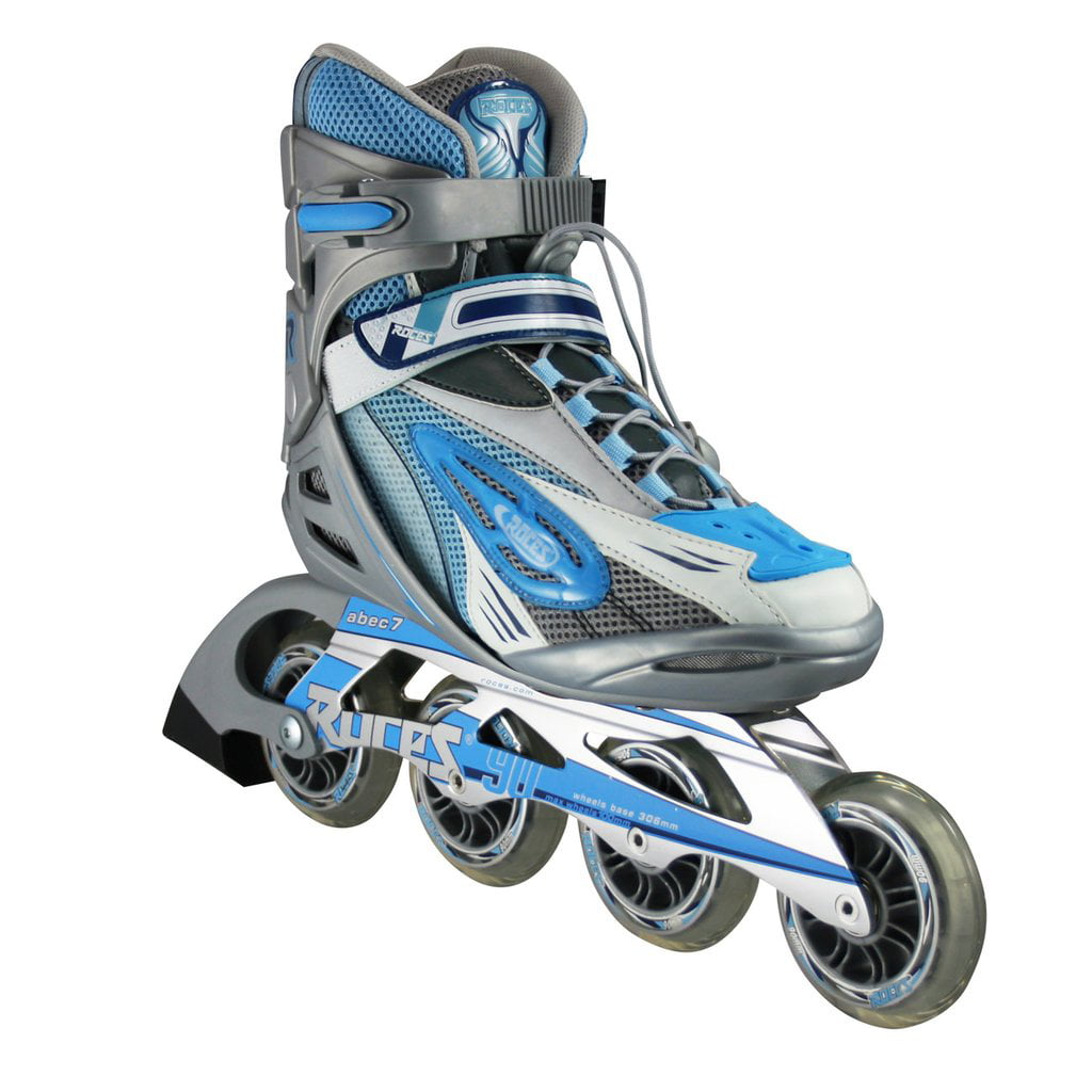 Roces Woman's Inline Outdoor Skates - R-300 (Silver/Blue)